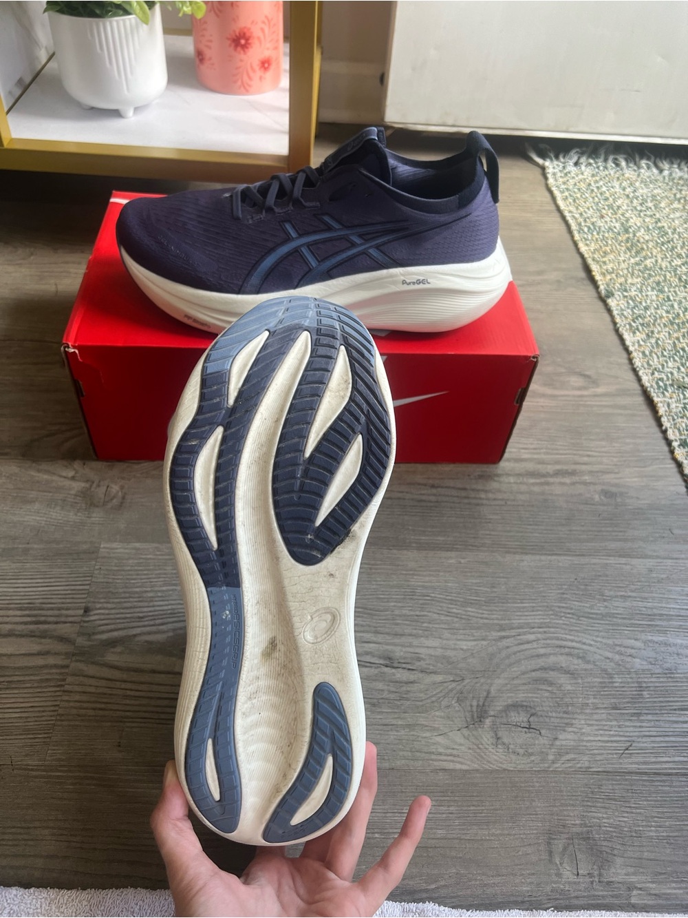 Asics Gel-Nimbus 27 Men’s Indigo Fog 1011B956 Wide - Picture 7 of 7